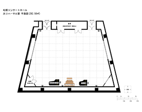 大リハーサル室平面図